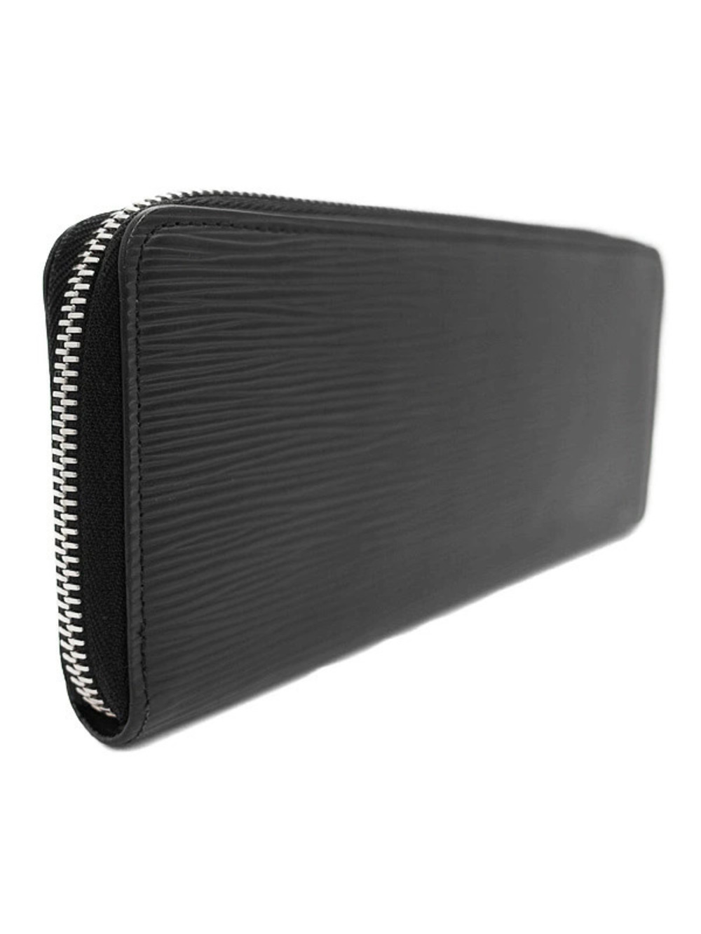 Louis Vuitton Round Zipper Long Wallet Clemence Epi Portefeuille Black